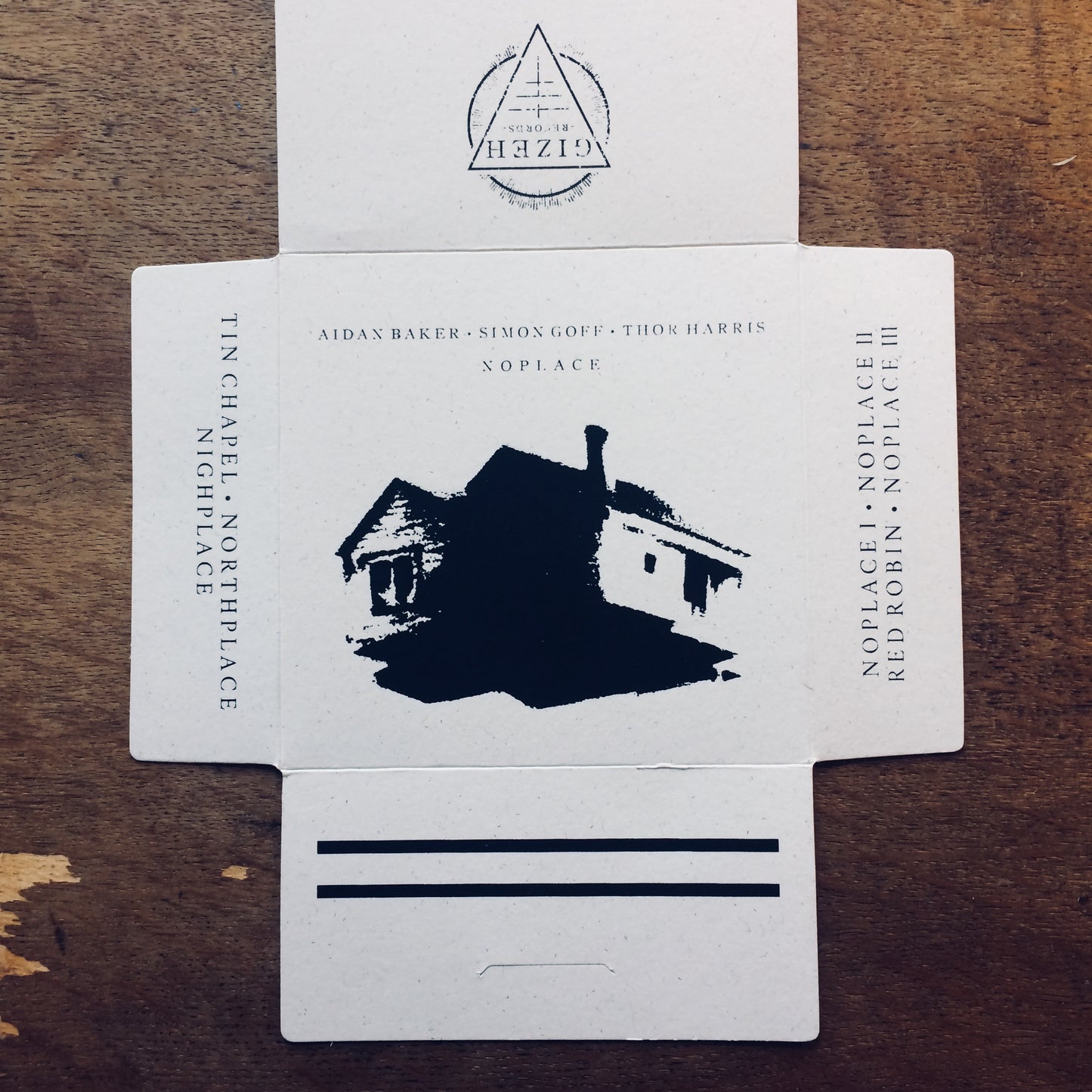 Baker / Goff / Harris - Noplace | Gizeh Records | Packaging by SmilingPaperGhosts